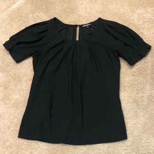 Black puffy sleeve top